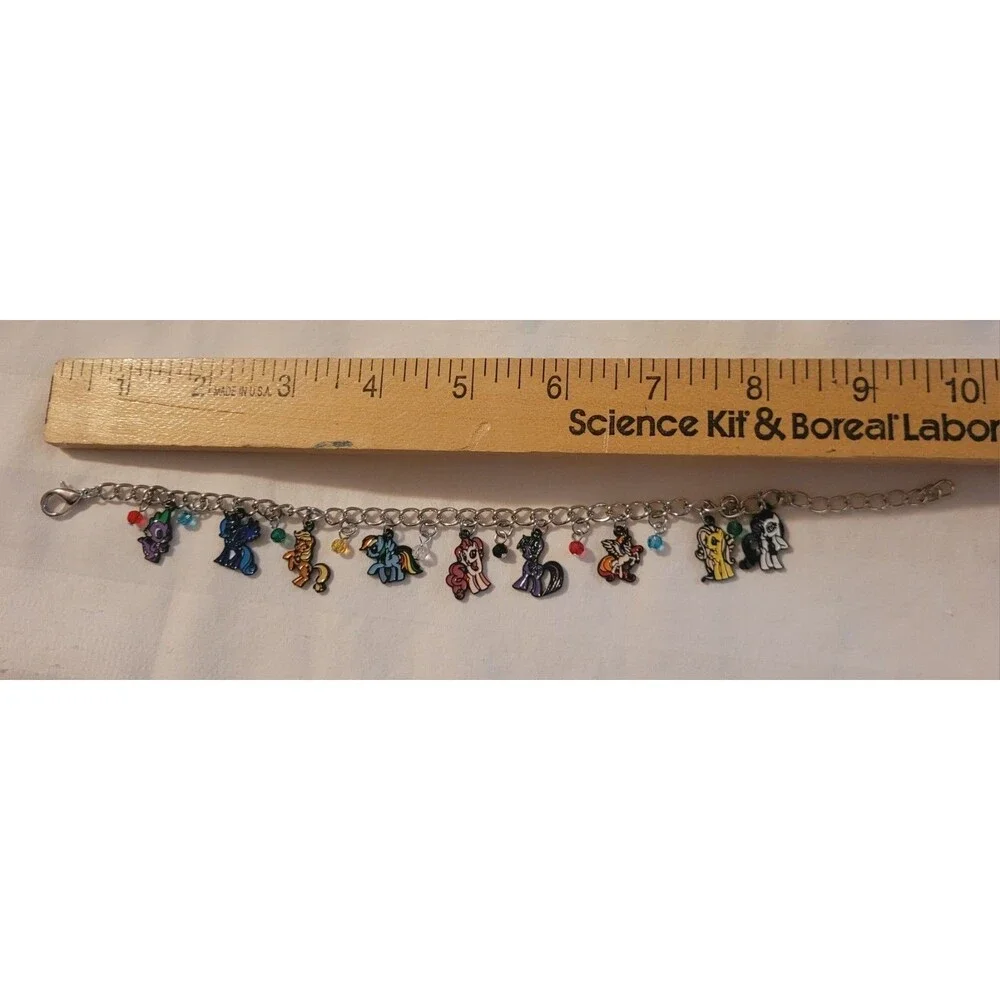 My Little Pony Inspired Adjustable Enamel Dangle Charm Bracelet